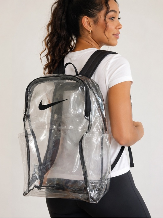 Nike Handbags - Nike Brasilia training transparent PVC Backpack with Black Trim and Logo